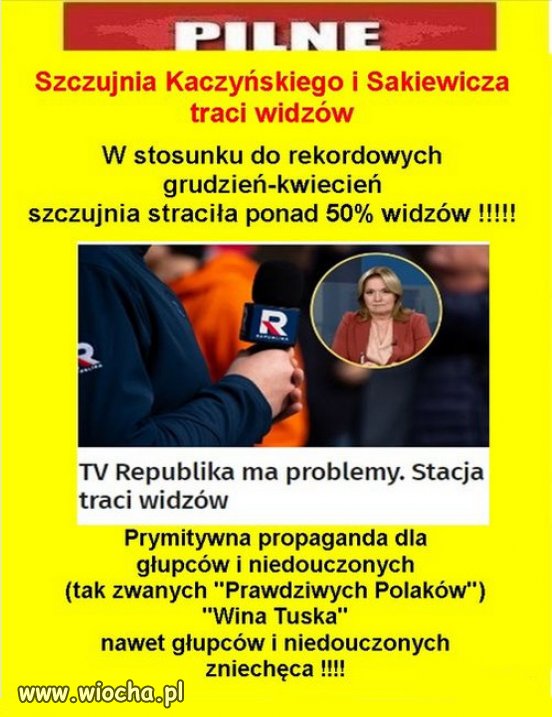 Kaczynski traci ostatnia tube propagandy...