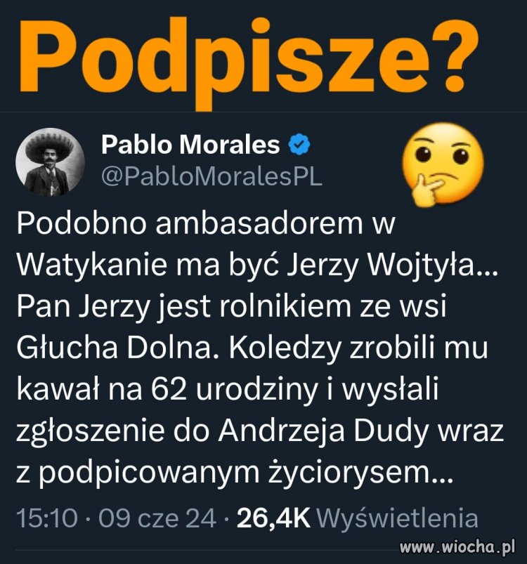Na bank to ma, pajac się zgodzi ...