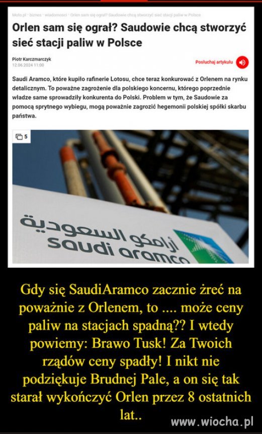 Cóż będzie wina Tuska, ciemnota kupi wszystko.
