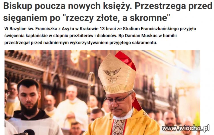 Widać złote a skromne tylko biskupom się należy