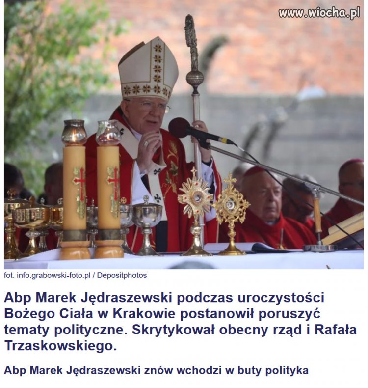 Kościół znów wtrąca się do polityki...