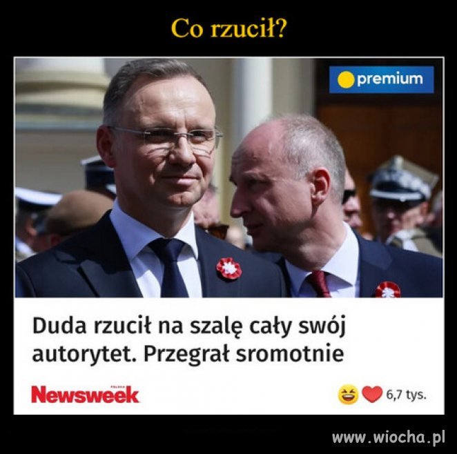Przecież jest autorytetem. Dla pisowskich meneli.