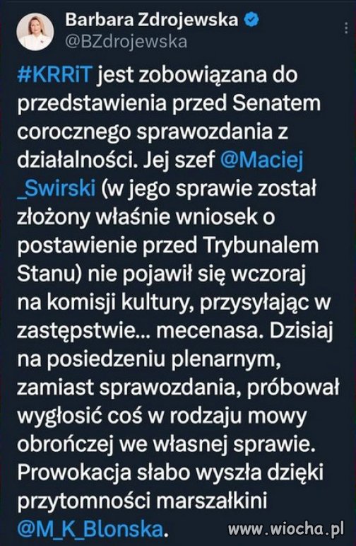 Pycha kroczy przed upadkiem...Jego miejsce jest w wiezieniu