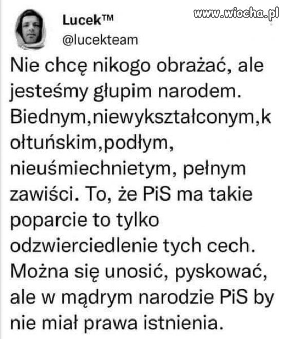 Przykre bo prawdziwe ...
