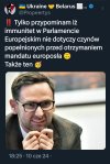 Ten dureń pewnie cieszy się z elekcji i czuje się 