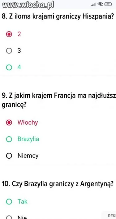 Test z geografii na Onet 