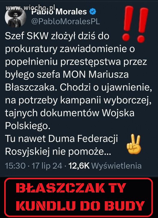 Błaszczak ty qrwo