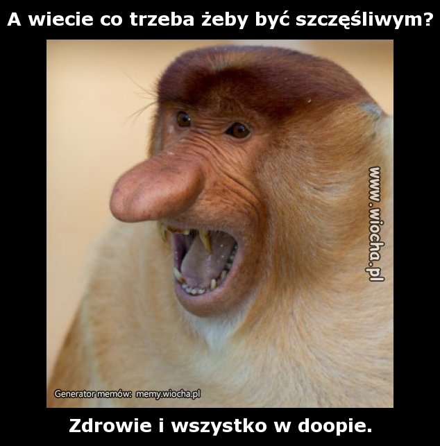 A wiecie co trzeba żeby być szczęśliwym?