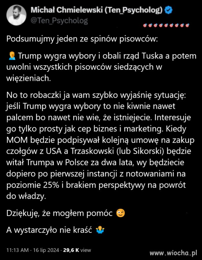 A Trump sprawę postawił jasno: każdy sobie, 