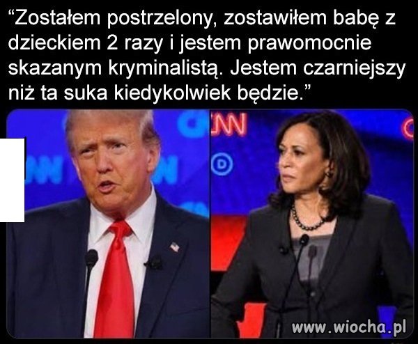 Trump liczy, że podbierze głosy Kamali