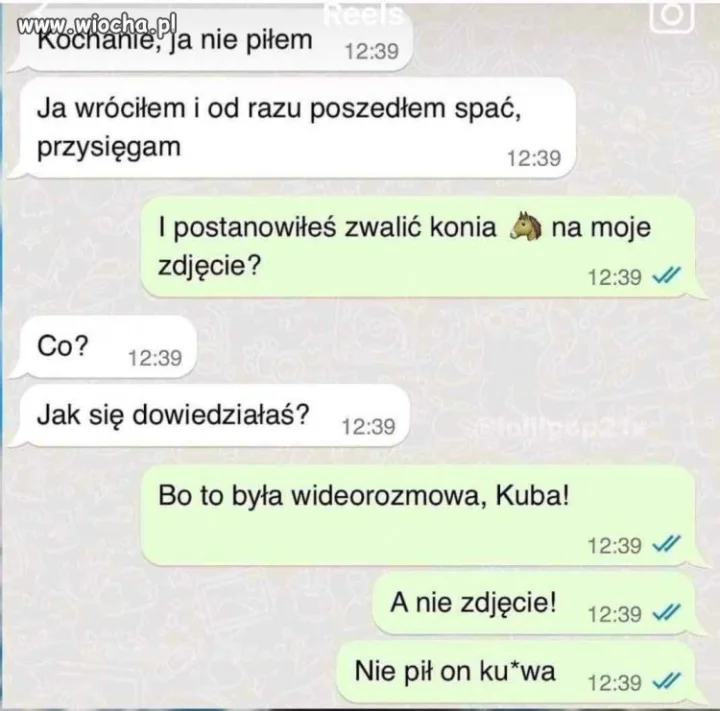 No nie pił 