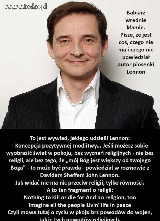 Babiarz kłamie! Tylko po co?