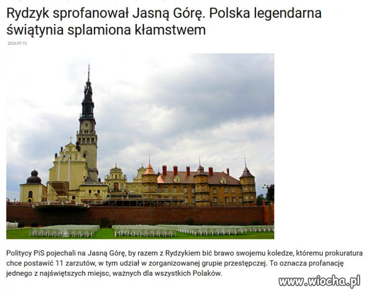 Profanacja świętego miejsca dla polskich katolików