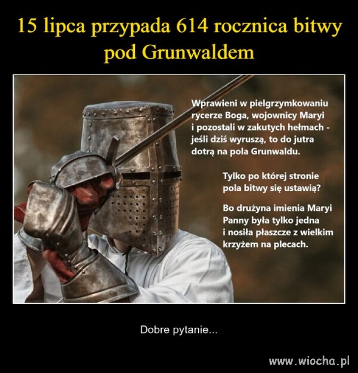 Ruszajcie maryjne zakute łby. W drogę !