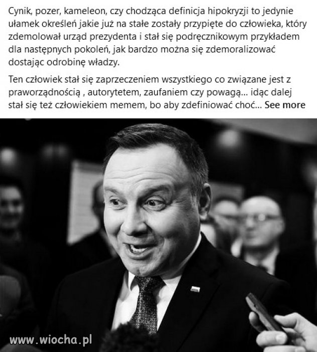 Brawo trafna ocena tego człowieka!