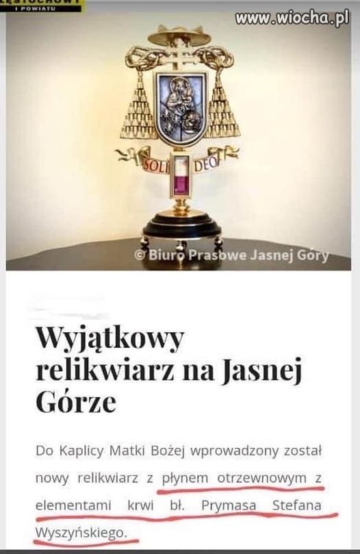 Ciekawe, kiedy papiści zaczną klękać przed próbką 