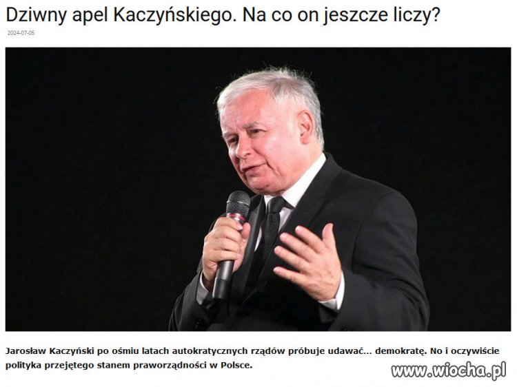 Kaczynski zapowiada demonstracje w obronie demogracji...