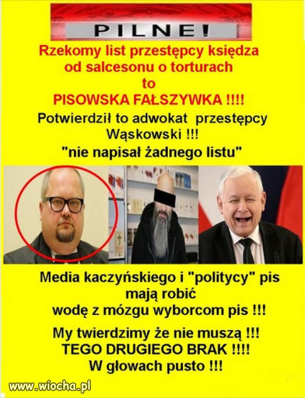 Kolejny pis na wodę, ustawka i fotomontaż...