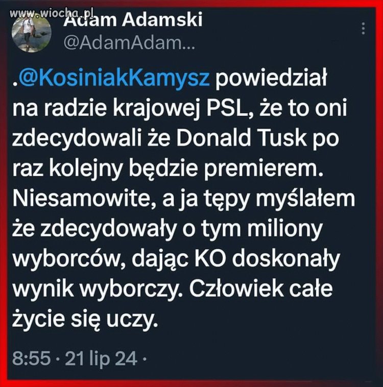 Kosiniak z Kamyszem coraz bardziej odlatuje