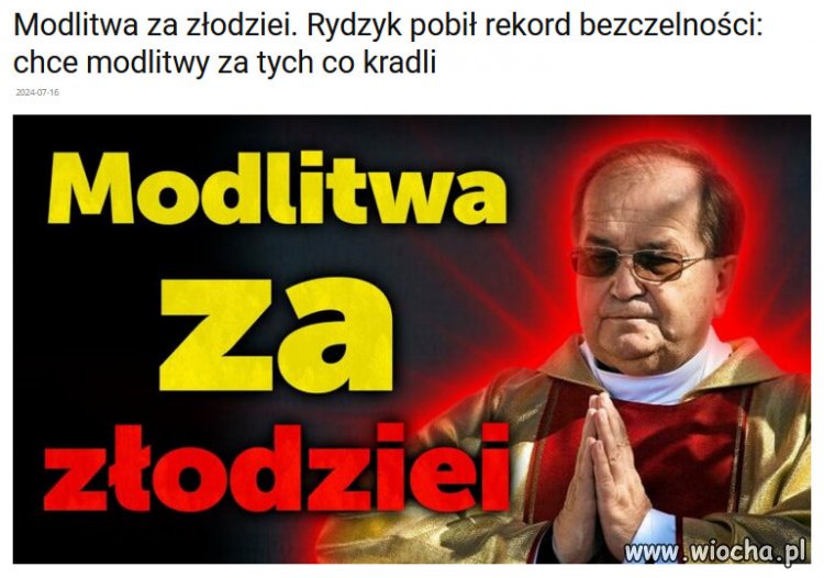 Złodzieje dzielili się zrabowanym łupem z Rydzykiem!