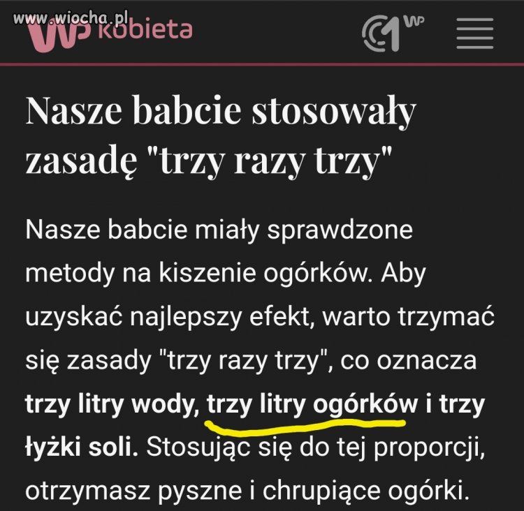 Trzy litry ogórków???