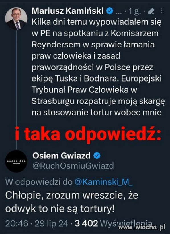Ani skruchy, ani pokory, ani honoru.