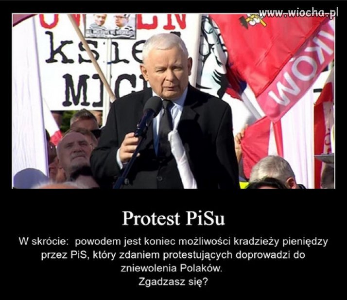 Protest oderwanych od koryta...