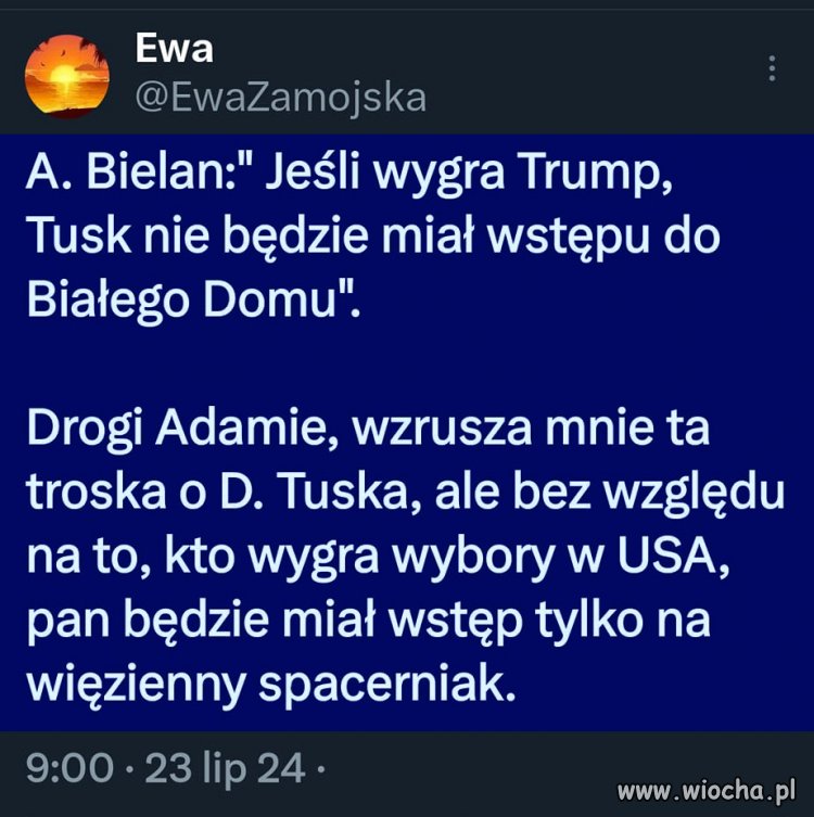 I tylko Adasiu pod warunkiem, że będziesz grzeczny