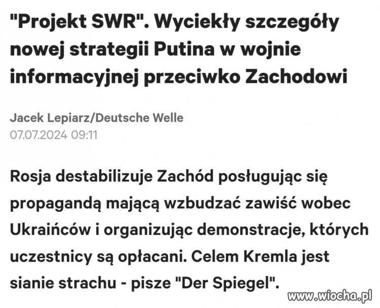 Czyli przelewy z moskwy