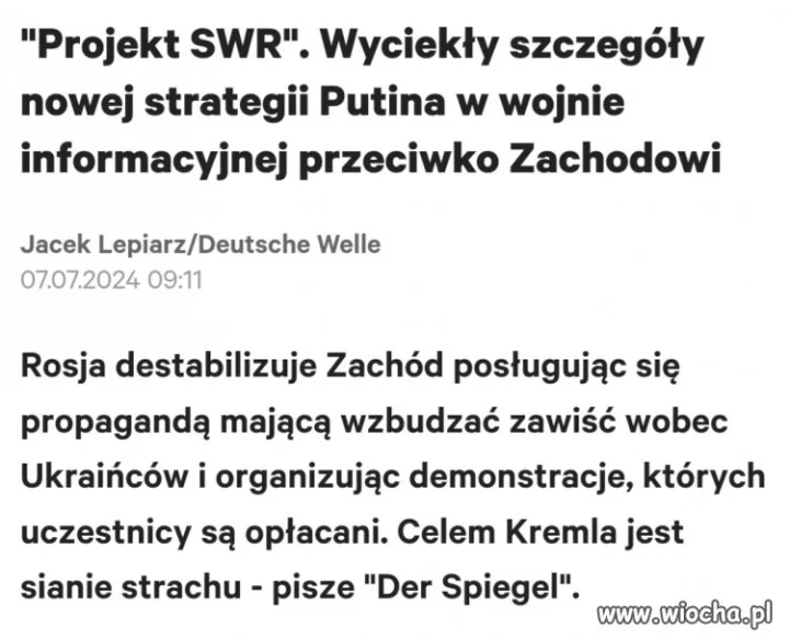 Czyli przelewy z moskwy