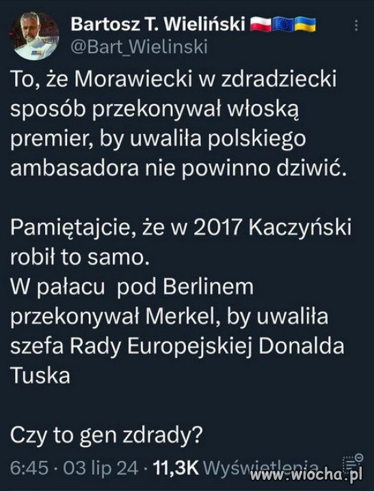 PiS z sektą kościoła, to współczesna Targowica!