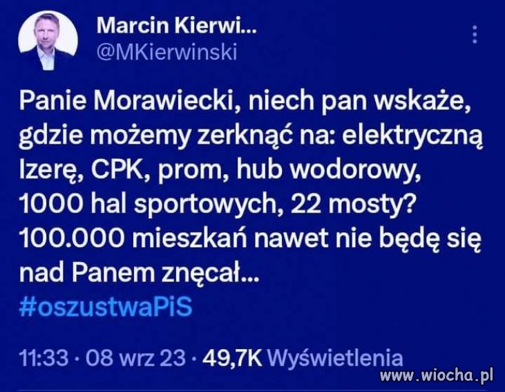 Panie morawiecki, prosimy uprzejmie ...