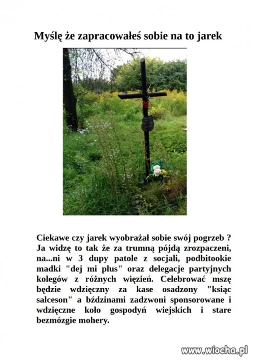 Przewidywany pogrzeb Jarka