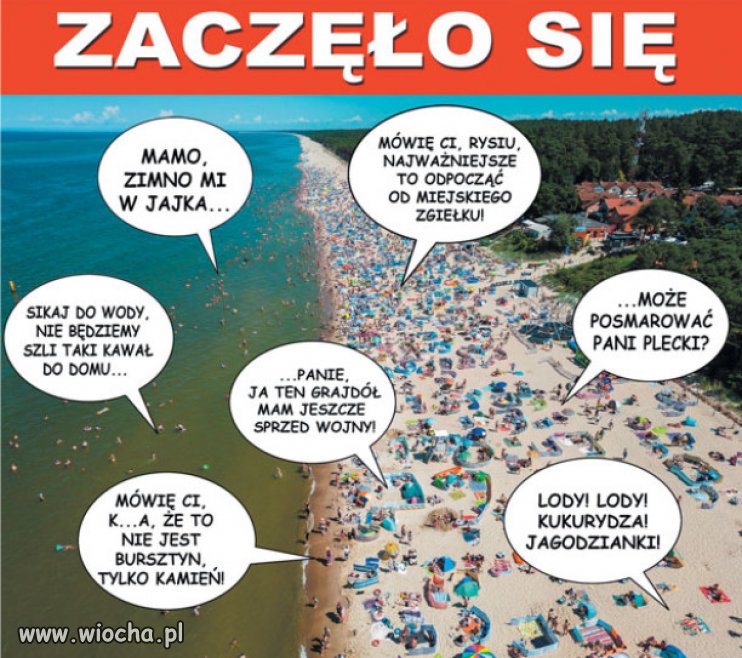 Wypoczynek Polakow nad Bałtykiem...