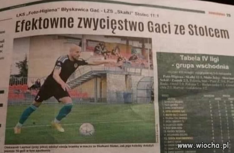 Tymczasem rubryka sportowa donosi... 