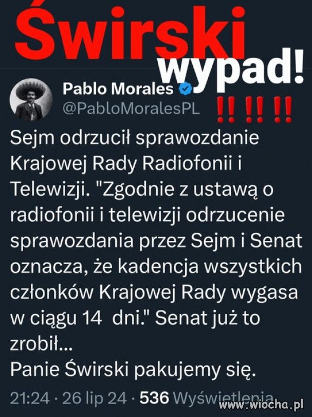 Panie Świrski, panu już podziękujemy