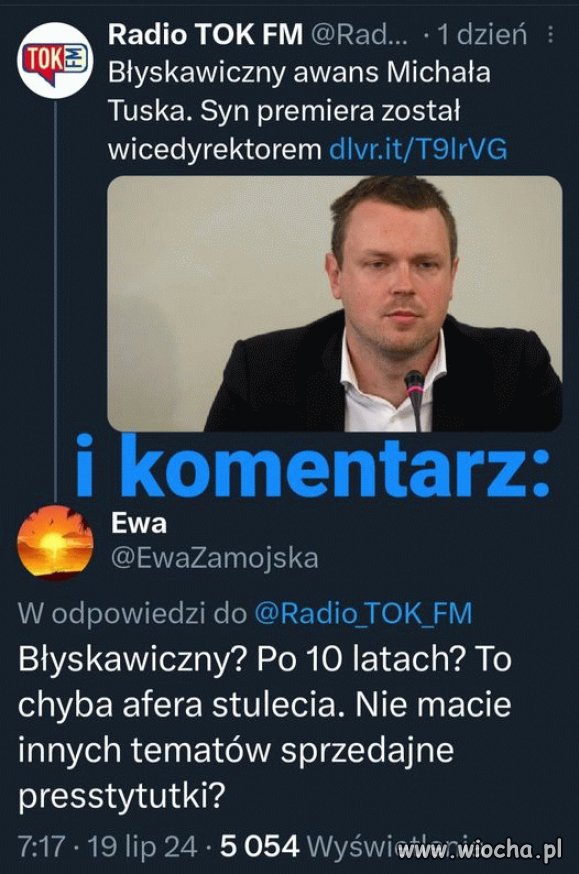 W odpowiedzi do radia Tok FM