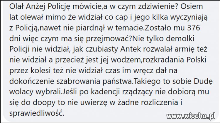 A dzisiaj vice Anżej powiedział że to Anżej