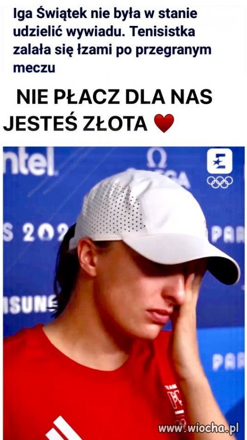 Głowa do góry Iga.