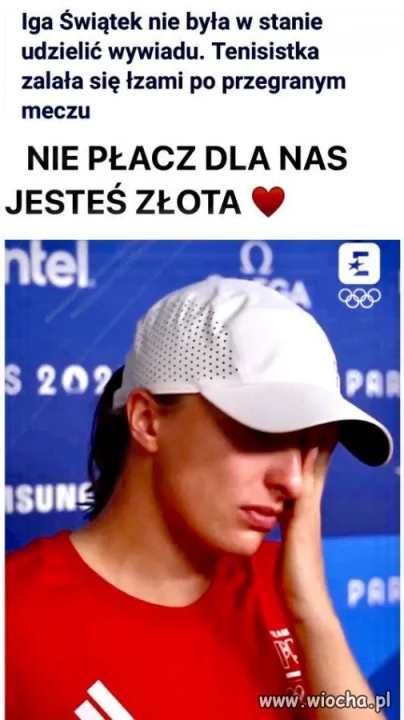 Głowa do góry Iga.