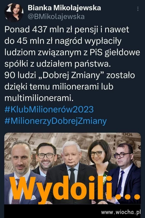 Taka to była dojna zmiana ...