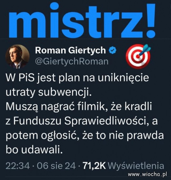 Romek jak zawsze w punkt