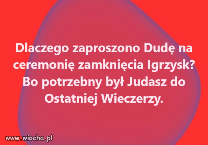 Przynajmniej zakonczenie olimpiady, bylo katolickie!