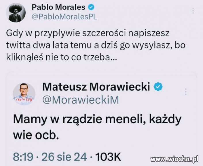 Matołusz najlepiej wie, kto był w jego 'rządzie' 