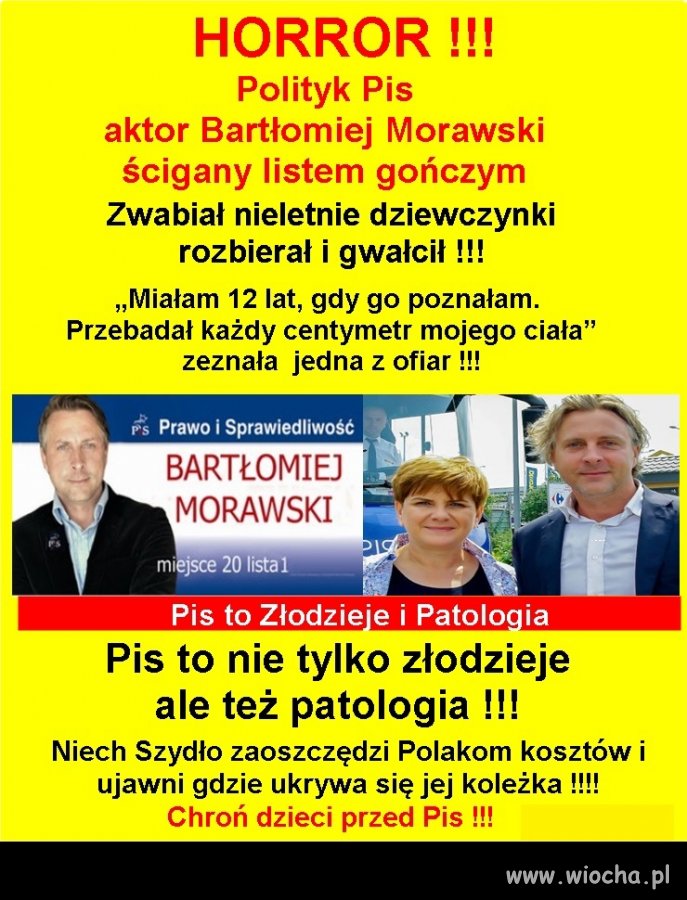 Kolejny pisowski polityk ścigany listem gończym !