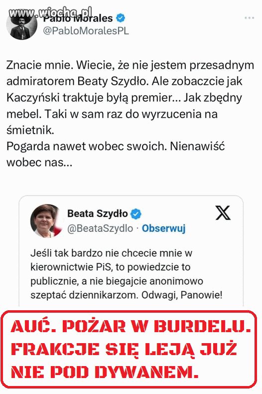 Wojen plemiennych w PIS ciąg dalszy