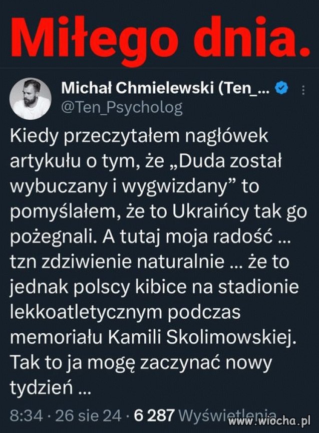 Anżej znowu pięknie "powitany"