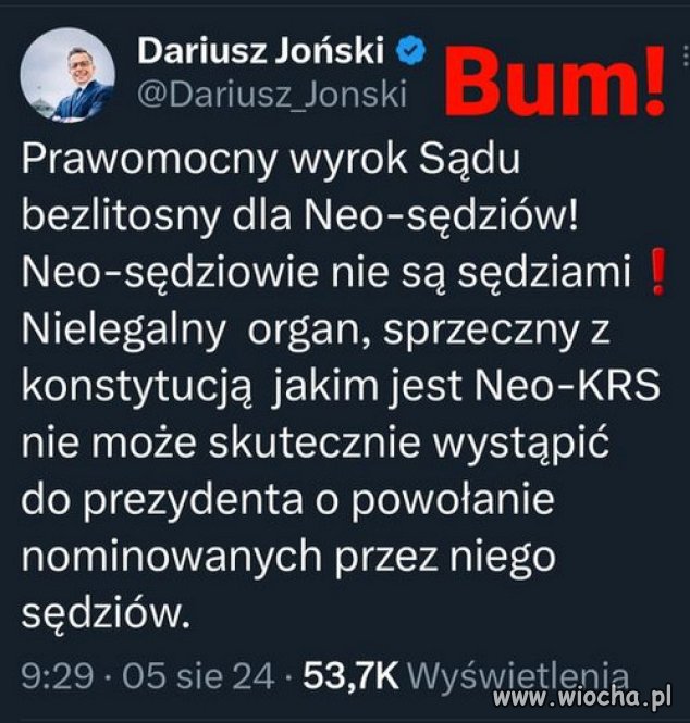 Prezydent powinien patrzeć...ale on nie jest prezydentem