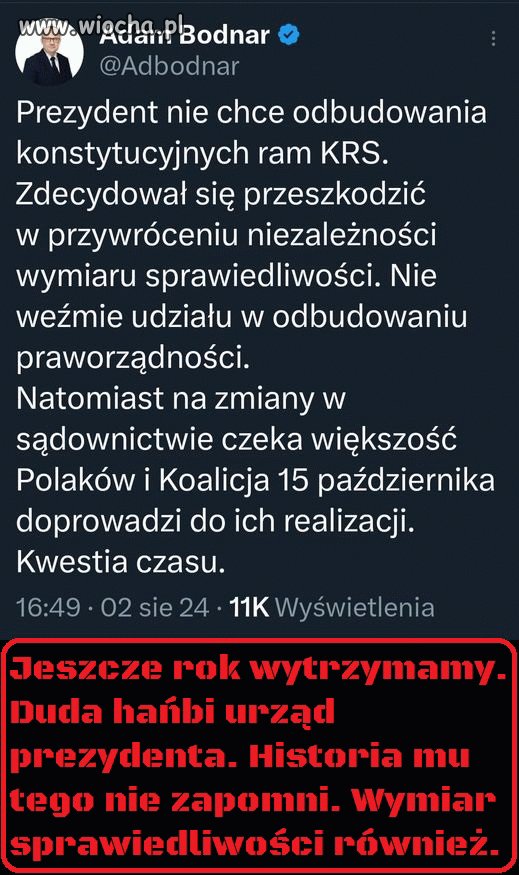 Anżej D. hańbi urząd prezydenta