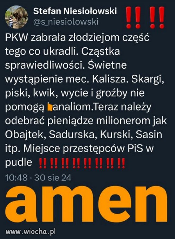 Je**ć PIS! Wypalić to ścierwo rozżarzonym żelazem!